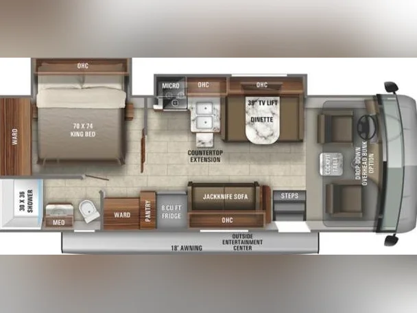Motorisé Classe A Jayco Alante 27A 2021 – Look moderne & Clé en main thumbnail 10