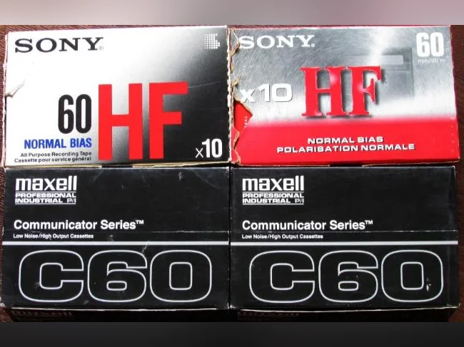 Lot de cassettes Maxell, TDK, SONY, FUJI, VHS neuves thumbnail 4