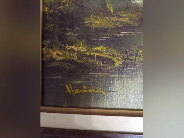 Peinture huile sur toile - W. H. Harlock (circa 1900-1910) thumbnail 2