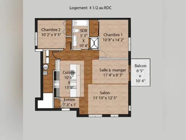 Logement 4 1/2 Unique - À Louer - L'assomption ( St-Gérard-de-majella ) Disponible 1er Septembre thumbnail 9