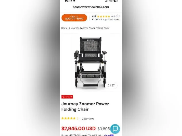 Fauteuil roulant journey Zoomer thumbnail 2