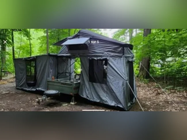 Remorque tente de toit roulotte spa lourd ultra légère